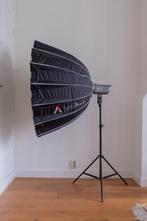 Amaran 200d LED Licht + Aputure Light Dome II Softbox, Lamp of Flitsset, Zo goed als nieuw, Ophalen