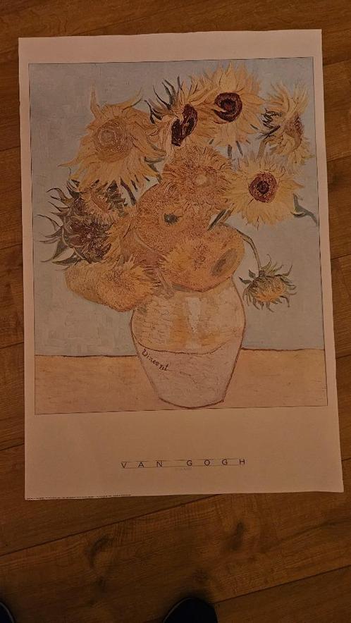 Poster Sunflowers van Van Gogh, Verzamelen, Posters, A1 t/m A3, Rechthoekig Staand, Ophalen of Verzenden