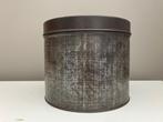 Vintage voorraadblik met patina |  Ø22cm x H19cm, Ophalen of Verzenden, Gebruikt, Overige, Overige merken