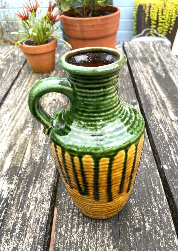 Leuke Carstens Tönnishof Vaas - vintage retro West Germany, Huis en Inrichting, Woonaccessoires | Vazen, Zo goed als nieuw, Groen