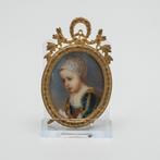 Portretminiatuurtje19e-eeuw kind, Antiek en Kunst, Kunst | Schilderijen | Klassiek, Ophalen of Verzenden