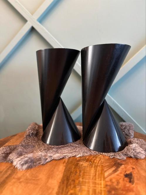 Paul Baars vases, Huis en Inrichting, Woonaccessoires | Vazen, Gebruikt, Zwart, Minder dan 50 cm, Kunststof, Ophalen of Verzenden