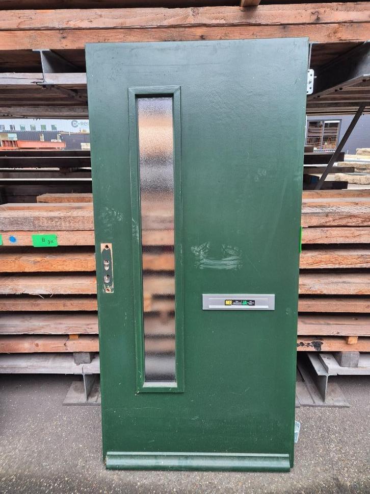 Voordeur buitendeur deur multiplex 201,5 x 96,5 ( 450 ), Doe-het-zelf en Verbouw, Deuren en Horren, Gebruikt, Buitendeur, 200 tot 215 cm