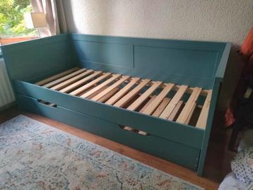 Eenpersoonsbed met extra lade – grijs blauw  beschikbaar voor biedingen