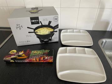 Boska fondueset Nero +  borden + extra branders. Nieuw