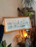 Vintage schilderij met weckpotten - houten omlijsting, Ophalen of Verzenden
