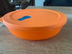 Tupperware magnetron opwarm bord 3-vaks, Huis en Inrichting, Keuken | Tupperware, Gebruikt, Verzenden, Overige typen, Oranje