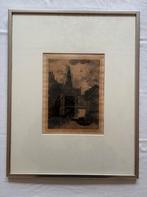 Mooie ets van Alkmaar door Joh. Graadt van Roggen, Antiek en Kunst, Kunst | Etsen en Gravures, Ophalen of Verzenden