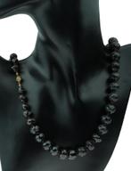 Robuuste granaat ketting 14k gouden slot grote kralen antiek, Ophalen of Verzenden, Goud, Ketting, Met edelsteen