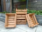 5 houten kratjes, Ophalen, Zo goed als nieuw, Hout
