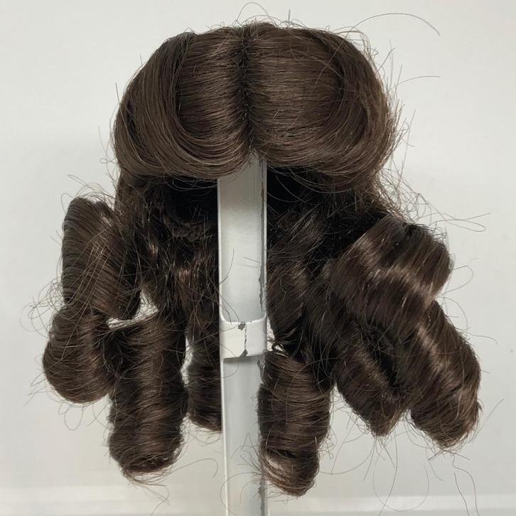 Pruik voor een pop, poppenpruik omtrek 15 tot 19 cm., Verzamelen, Poppen, Zo goed als nieuw, Accessoires, Verzenden
