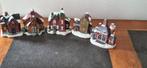5 Kerst Huisjes +6 Popjes+Lampjes +Kerstbomen, Ophalen, Gebruikt