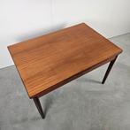 Vintage uitschuifbare eettafel teak, Ophalen, Gebruikt, 50 tot 75 cm, 200 cm of meer