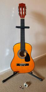 Kinder gitaar met standaard, 2 plectrums en tuner, Ophalen, Zo goed als nieuw, Klassieke of Spaanse gitaar
