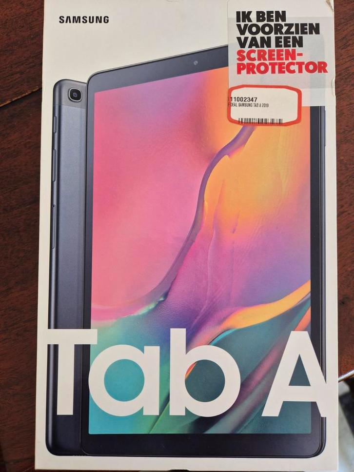 Samsung Tab A in doos + Screenprotector, Computers en Software, Android Tablets, Gebruikt, Wi-Fi, 10 inch, 32 GB, Uitbreidbaar geheugen