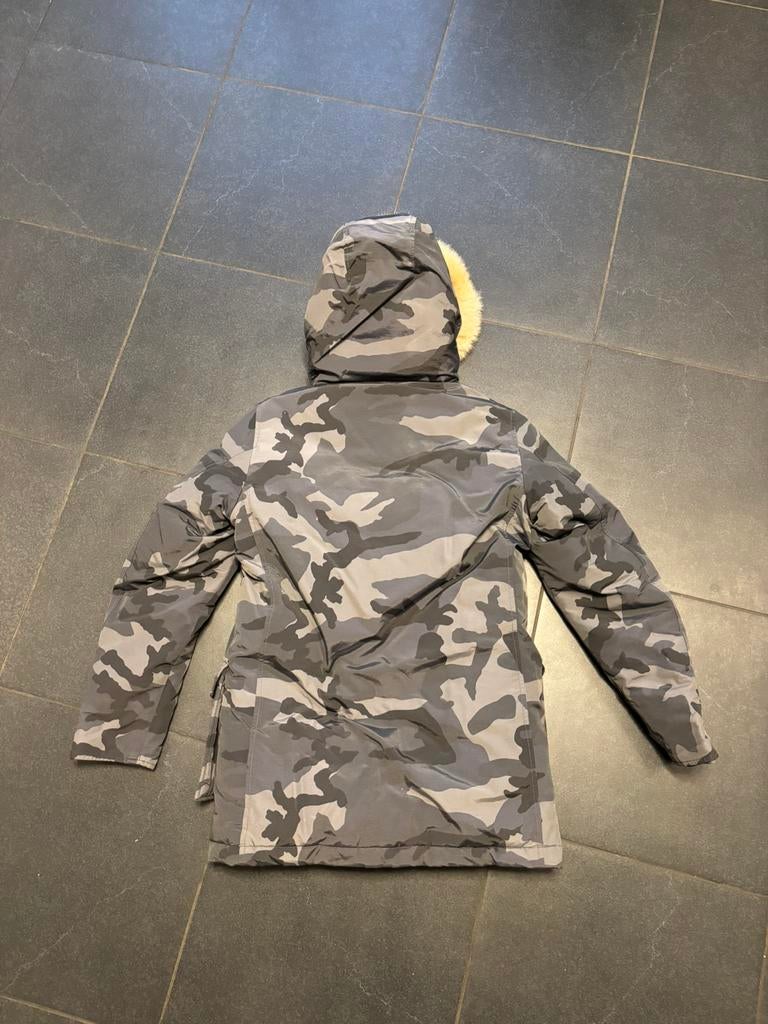 Woolrich canadian camoflage jas XS, Kleding | Heren, Jassen | Winter, Overige kleuren, Ophalen of Verzenden, Zo goed als nieuw