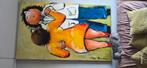 theo broeren schilderij dikke dames 1 bij 1.60 cm, Antiek en Kunst, Kunst | Schilderijen | Modern, Ophalen