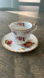 Queen's Rosina Fine Bone China porseleinen kop en schotel, Ophalen of Verzenden, Zo goed als nieuw