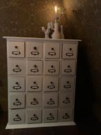 Ladekastje teakhout 20 lades wit geschilderd, Huis en Inrichting, Kasten | Ladekasten, Ophalen, 5 laden of meer, Teakhout, 50 tot 100 cm