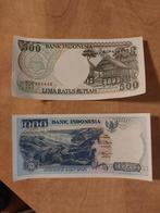 Indonesische Rupiah 500 en 1000, Ophalen of Verzenden, Zuidoost-Azië, Los biljet