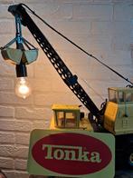 Vintage metalen Tonka hijskraan lamp met grijper, Ophalen of Verzenden, 50 tot 75 cm