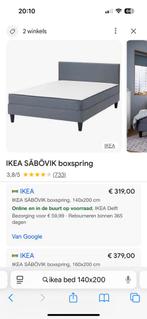 IKEA bed met Matrac, Ophalen, Eenpersoons, Wit, Zo goed als nieuw