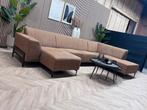 ZGAN Industriële Eco Lederen Cognac U-Bank / Hoekbank, Huis en Inrichting, Banken | Bankstellen, Ophalen, -, -, Hoekbank