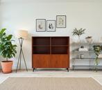 Deens wandkast Brouer – 1960s Vintage Midcentury Boekenkast, Huis en Inrichting, Kasten | Wandmeubels, Ophalen, Gebruikt, 100 tot 150 cm