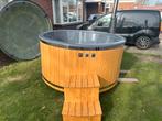 Luxe Houtgestookte Hottub, Tuin en Terras, Bubbelbaden en Hottubs, Ophalen, Zo goed als nieuw, Afdekzeil, Vast