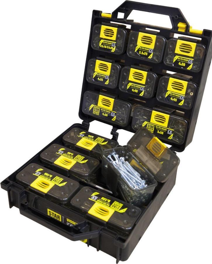 Starblock assortimentskoffer met 1350 Torx Schroeven ,bitjes, Doe-het-zelf en Verbouw, IJzerwaren en Bevestigingsmiddelen, Nieuw
