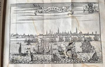 Zeldzaam reis-boek Amsterdam 1753, met 28 (uitv.) gravures beschikbaar voor biedingen