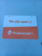 Thuisbezorgd open/gesloten bordje, Verzamelen, Reclamebord, Ophalen of Verzenden, Zo goed als nieuw