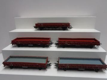 Marklin 4607 sleep rongenwagens DB 5x (H0). beschikbaar voor biedingen