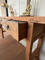 Rustiek houten dressoir / sidetable (India/Indonesie), Ophalen, Gebruikt, 150 tot 200 cm, Teakhout