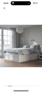 BRIMNES bed Ikea 140x210 cm, Huis en Inrichting, Slaapkamer | Bedden, Ophalen, Wit, Tweepersoons, 140 cm