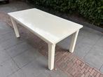 Leuke witte landelijk grenen houten eettafel 90x180 cm, Ophalen, Gebruikt, 50 tot 100 cm, Vijf personen of meer
