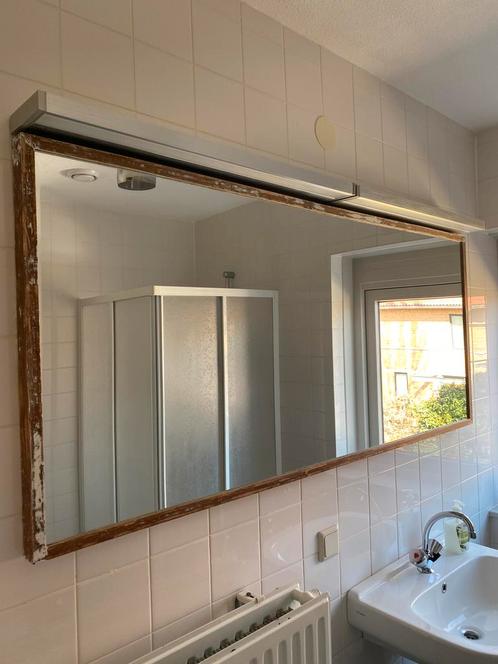 Spiegel en 2 badkamer lampen, Huis en Inrichting, Badkamer | Badkamermeubels, Minder dan 100 cm, 50 tot 100 cm, Ophalen