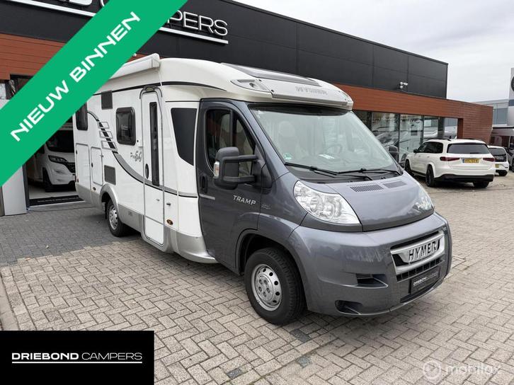 Hymer T 578 Premium50 Enkele Bedden 2X Airco Maxxfan Zonnepa, Caravans en Kamperen, Campers, Bedrijf, tot en met 4, Half-integraal