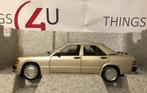Norev 1:18 Mercedes-Benz 190 E 2.3 16V 84-1988 smoke silver, Hobby en Vrije tijd, Modelauto's | 1:18, Ophalen of Verzenden, Nieuw