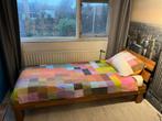 Bed Hout Eiken 200 cm x 90 cm, Huis en Inrichting, Ophalen, Gebruikt, 90 cm, Eenpersoons
