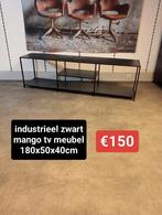 Nieuw industrieel mango tv meubel 180x50x40cm, Ophalen, ., Nieuw, .