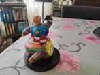 Een  mooie dikke dama keramiek,boek in de hand +lamp (kaars), Antiek en Kunst, Ophalen of Verzenden