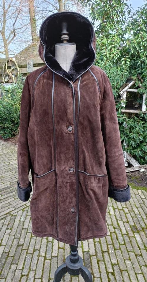 Origineel vintage 1980 leer suède jas VROOM&DREESMAN mt 44, Kleding | Dames, Jassen | Winter, Gedragen, Maat 42/44 (L), Bruin