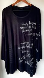 MAXLIVE² GOLD LABEL zwarte tuniek met opdruk maat 56, Ophalen of Verzenden, Zo goed als nieuw, Zwart, Blouse of Tuniek