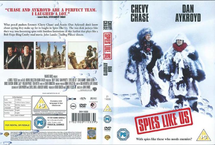 Spies Like Us 1985 DVD met Chevy Chase, Dan, Cd's en Dvd's, Dvd's | Klassiekers, Zo goed als nieuw, Komedie, 1980 tot heden, Alle leeftijden