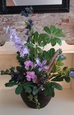 Mooie grote opgemaakte pot met kunstbloemen, Huis en Inrichting, Ophalen of Verzenden, Nieuw