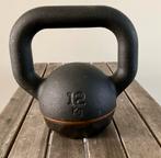 Kettlebell gietijzer met rubberen basis 12 kg, Sport en Fitness, Fitnessmaterialen, Ophalen, Zo goed als nieuw, Kettlebell