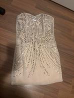 Crèmekleurige jurk maat 34 met pailletten, Kleding | Dames, Jurken, Beige, Ophalen of Verzenden, Zo goed als nieuw, Maat 34 (XS) of kleiner