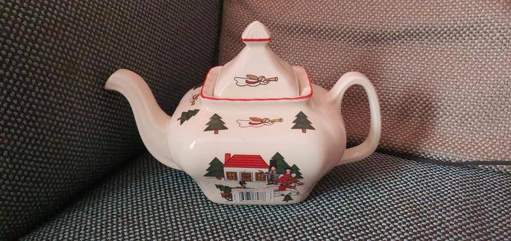 Theepot met Kerstmotief mason s, Antiek en Kunst, Antiek | Keramiek en Aardewerk, Ophalen of Verzenden