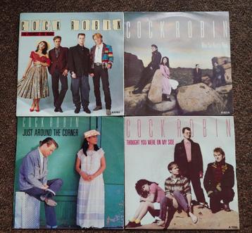 4x 7'' Singles Cock Robin beschikbaar voor biedingen